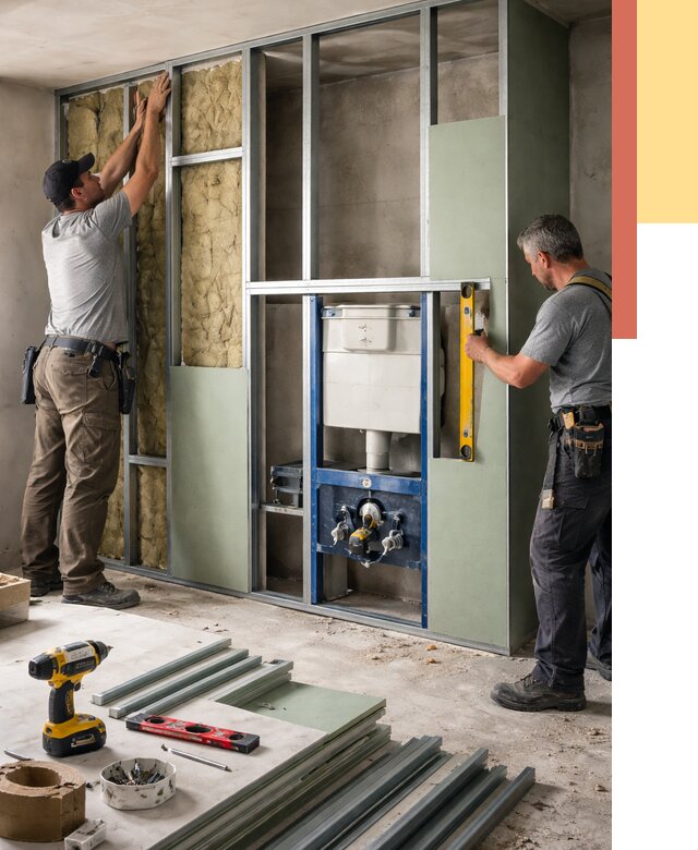 Установка сантехнических перегородок в Бердске от 8850 руб. | ОТДЕЛОЧНИК-Брд