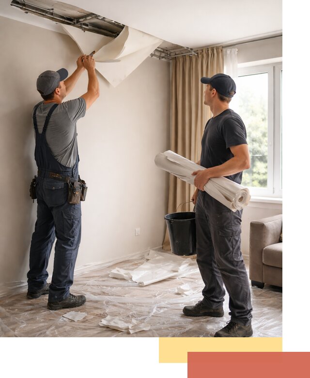 Демонтаж натяжного потолка в Бердске быстро и аккуратно