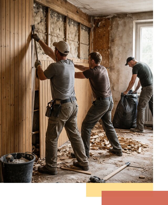 Демонтаж вагонки и вывоз материалов в Бердске