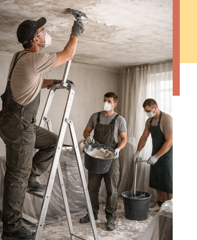 Удаление побелки с потолка в Бердске от 2603 руб. быстро и недорого | ОТДЕЛОЧНИК-Брд