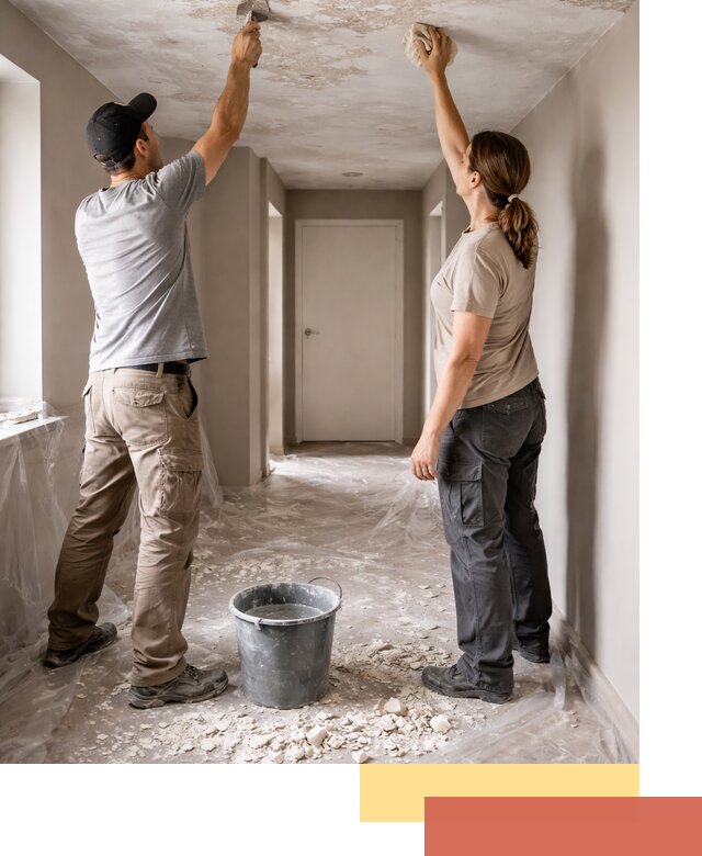 Удаление побелки с потолка в Бердске — быстро и аккуратно