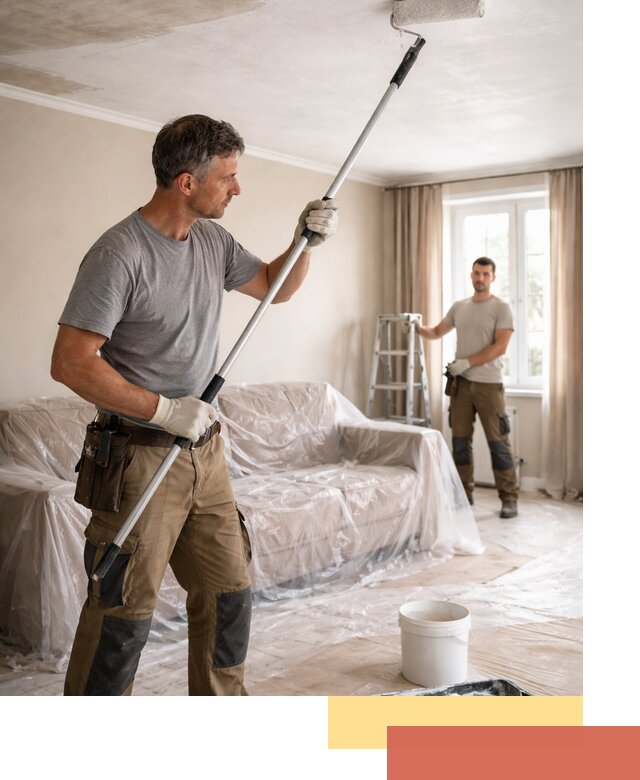 Грунтовка потолка в Бердске — подготовка под покраску и отделку