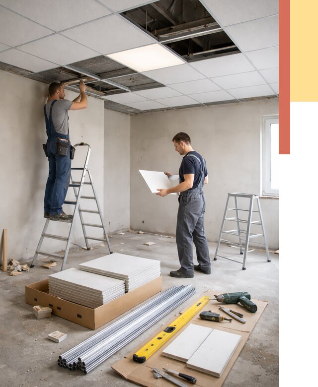 Монтаж потолка армстронг в Бердске от 4685 руб/м2 — быстрая установка под ключ | ОТДЕЛОЧНИК-Брд