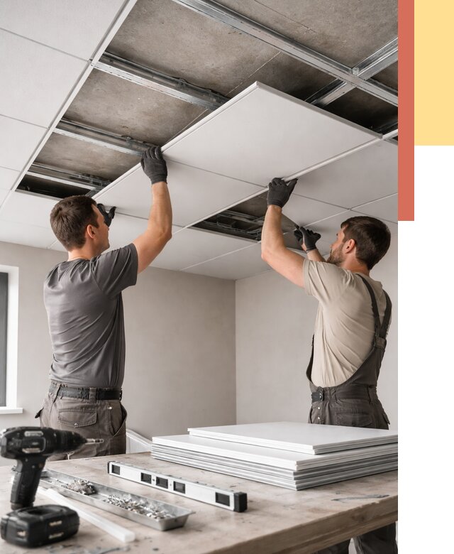 Монтаж кассетного потолка в Бердске от 4685 руб/м2 — установка и сборка | ОТДЕЛОЧНИК-Брд