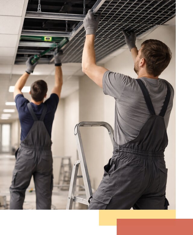 Монтаж потолка Грильято в Бердске: установка под ключ качественно