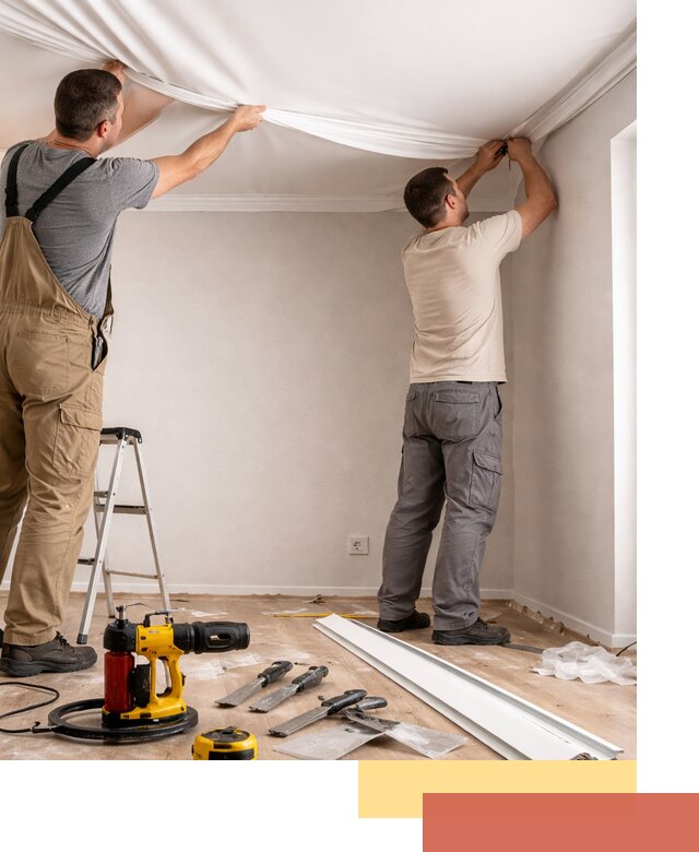 Монтаж ПВХ натяжного потолка в Бердске качественно и быстро