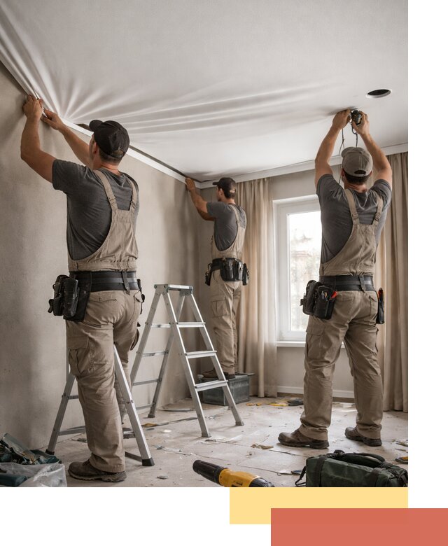 Монтаж матового натяжного потолка в Бердске качественно и быстро