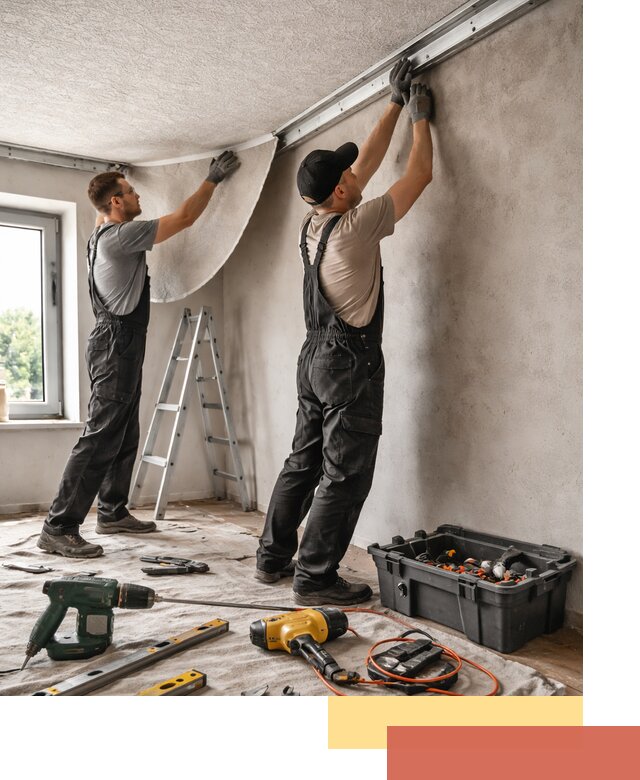 Монтаж фактурного натяжного потолка в Бердске качественно и быстро