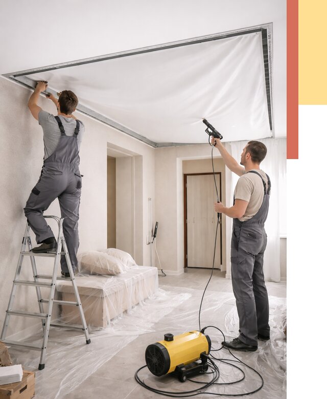 Монтаж натяжного потолка в прихожей в Бердске от 2759 руб. под ключ | ОТДЕЛОЧНИК-Брд