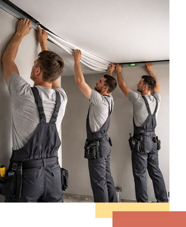 Теневые натяжные потолки в Бердске: монтаж и отделка быстро и качественно