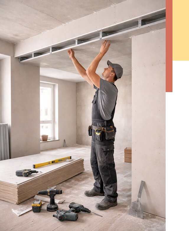 Потолок из гипсокартона с нишей в Бердске от 1302 руб. под ключ | ОТДЕЛОЧНИК-Брд