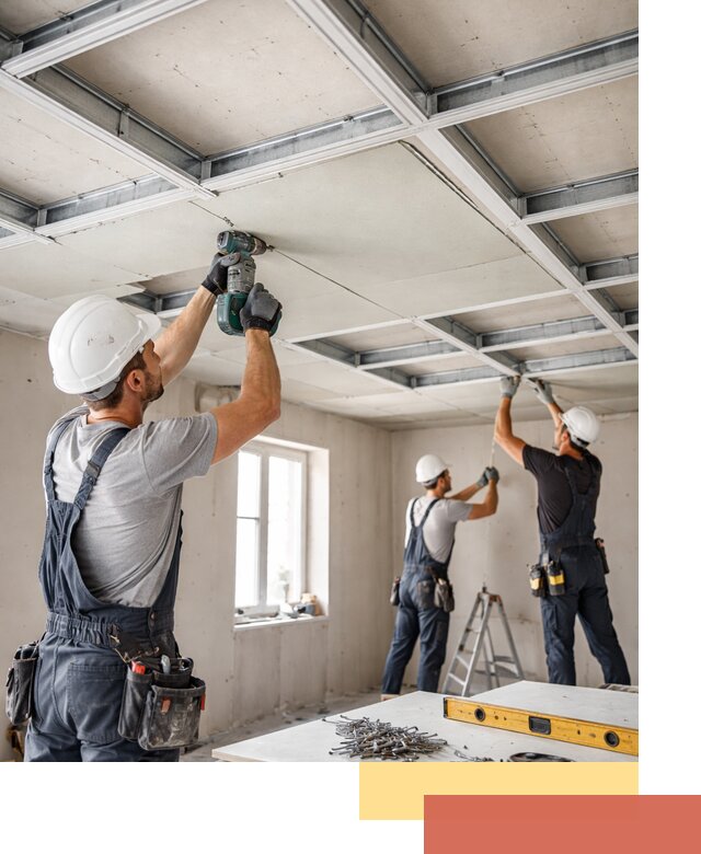 Кессонный потолок из гипсокартона под ключ в Бердске