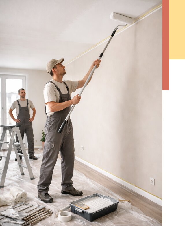 Покраска потолка из гипсокартона в Бердске от 4685 руб./м2 — услуги под ключ | ОТДЕЛОЧНИК-Брд