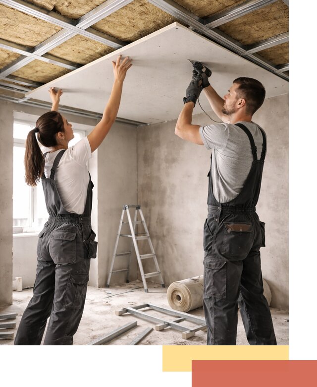 Звукоизоляция потолка из ГКЛ в Бердске профессионально и надежно