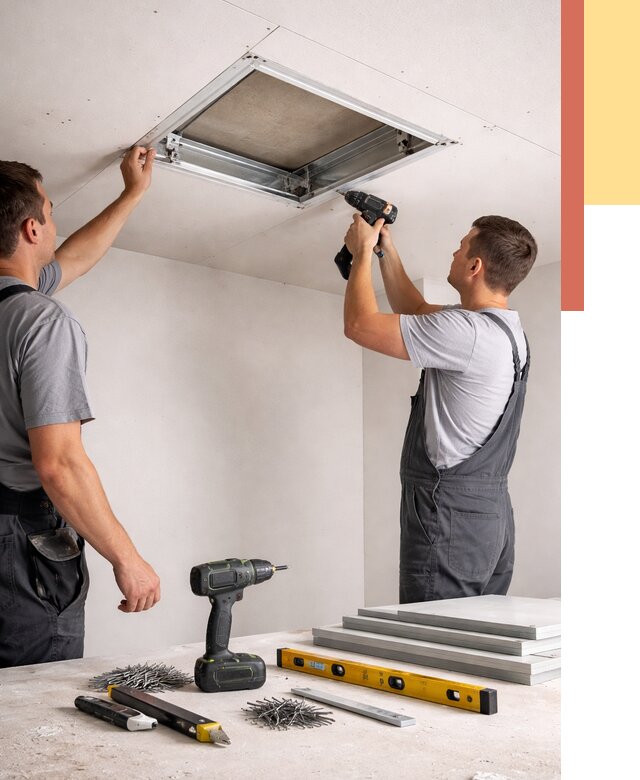 Установка люка в потолок ГКЛ в Бердске от 2603 руб. под ключ | ОТДЕЛОЧНИК-Брд