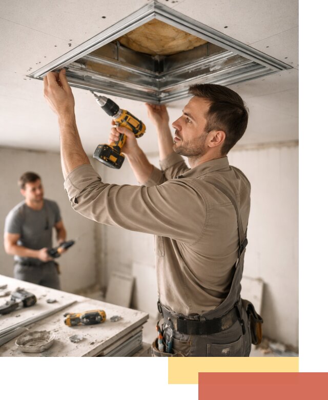 Монтаж люка в потолок из ГКЛ в Бердске